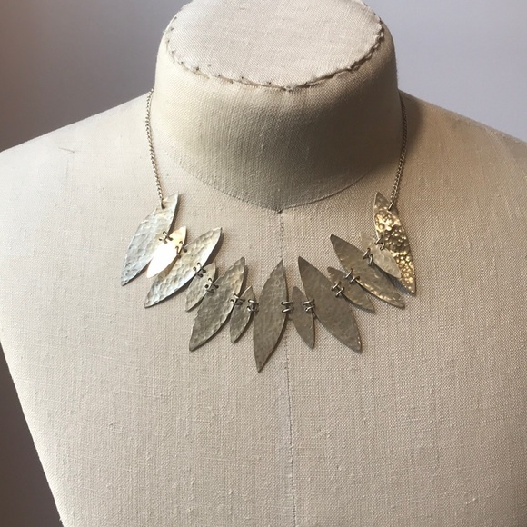 Anthropologie x MADE Flecha Silver Statement Necklace Ethical Artisan Kenya - Picture 4 of 10